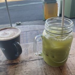 Porch and Parlour - Turmeric latte, green juice