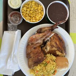 Pollo Tropical - 1/2 Fire Grilled Chicken - With Rice & Beans