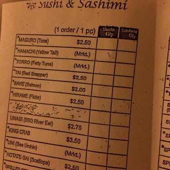 Shiro Restaurant - Hard to read sushi menu...looks poorly printed - Japanese Near Me - Novi, Michigan Shiro Restaurant - Hard to read sushi menu...looks poorly printed - Japanese Near Me - Novi, Michigan