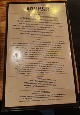Menu photo 5 Brunos Italian Kitchen Brea, CA