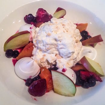 Klein Harris - Pavlova w/ spiced screech whipped cream, berry jam & fresh fruit - Desserts Near Me - Calgary, Alberta