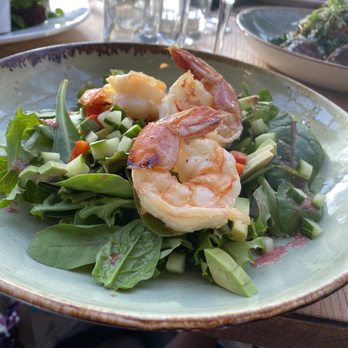 Farmhouse Restaurant - Jumbo Grilled Gulf Shrimp Salad - American Near Me - Newtown, Connecticut