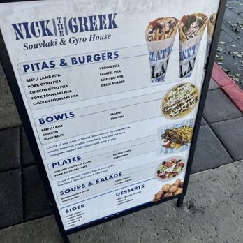 Nick The Greek - Outside menu specials - Greek Near Me - Los Angeles, California