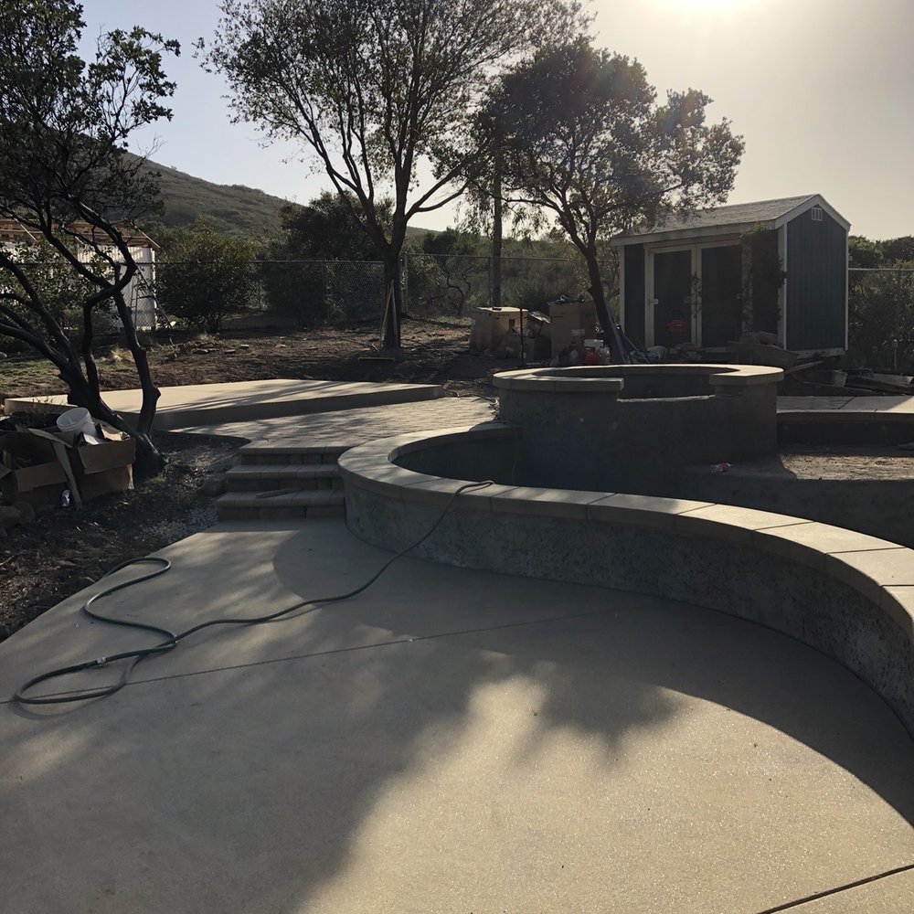 The Landscape Company - Decking and paver stairs - and you can see the coping they did. - Landscaping Near Me - San Diego, California