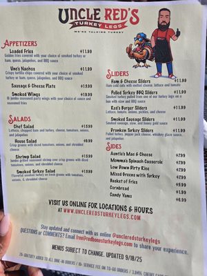 Menu photo 2 Uncle Red's Turkey Legs Memphis, TN