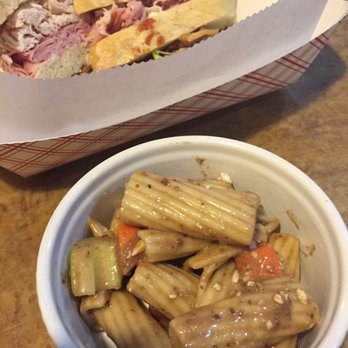 Half Day Cafe - Sandwich with a side of pasta salad. Love the larger noodles. - Bakeries Near Me - Rochester Hills, Michigan
