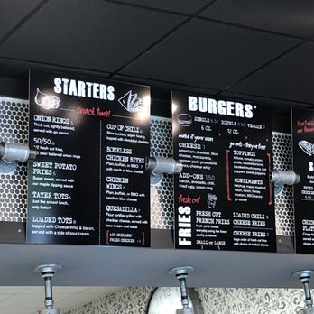 Go Burger - menus and prices on the wall - Burgers Near Me - Mount Sinai, New York