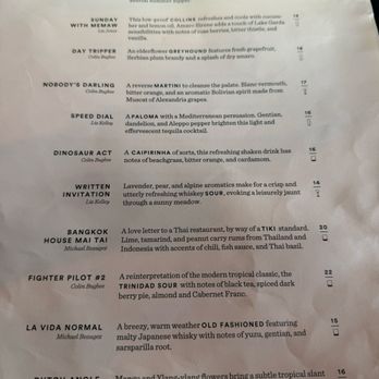 Cure - Cocktail menu - New American Near Me - New Orleans, Louisiana