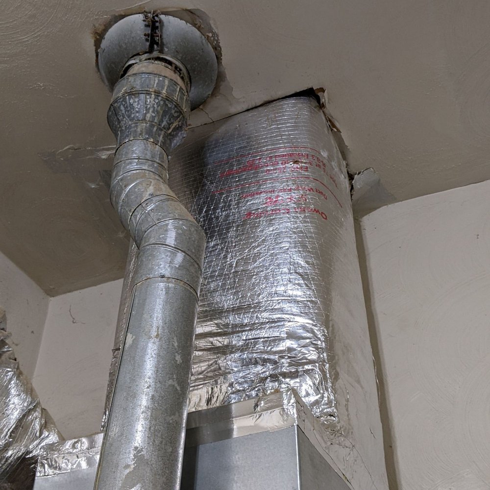 Absolute Comfort Heating and Cooling - New furnace attached to 30-year-old roof vent pipe. - Heating & Air Conditioning/HVAC Near Me - Virginia Beach, Virginia