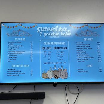 Sweetea - Menu 12/2023 - Bubble Tea Near Me - Roseville, California
