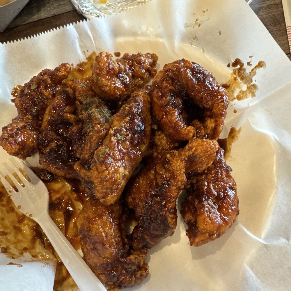 Bbq chicken tenders and corn cheese Bbq chicken tenders and corn cheese
