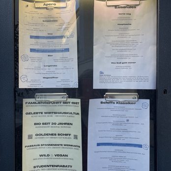 Goldenes Schiff - Menu - Bavarian Near Me - Passau, BY