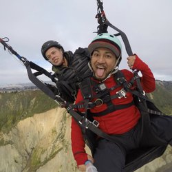 Doing tricks and having fun up in the air!