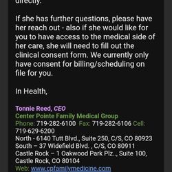 Center Pointe Family Medicine - The CEO and office manager lying about talking to my daughter on the phone when she has no phone.