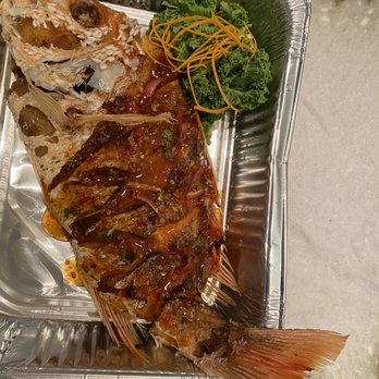 Jasmine Thai Restaurant - Whole Red Snapper with 3 Flavor Sauce (Take-out) - Thai Near Me - Destin, Florida Jasmine Thai Restaurant - Whole Red Snapper with 3 Flavor Sauce (Take-out) - Thai Near Me - Destin, Florida