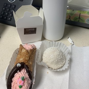 Corina Bakery - Strawberry cannoli and champagne ball.... it was just meh!! - Bakeries Near Me - Tacoma, Washington