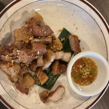 Pha Khao Lao Cuisine - Garlic Pork Belly - Laotian Near Me - San Diego, California