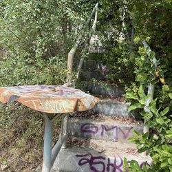 El Encanto Trail Hike - Steps to no where. Steps lead up to rocks.