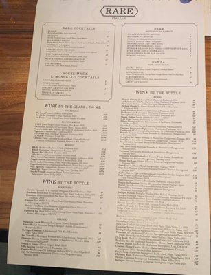 Menu photo 5 RARE Italian Fort Collins, CO