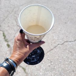 Queen City Coffee - My half and half with a splash of coffee.