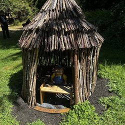 Monarch Contemporary Art Center and Sculpture Park - Little pig in wood house