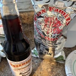 Squamscot root beer and Fox Family chips