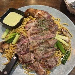 Rib Eye Garlic Noodles