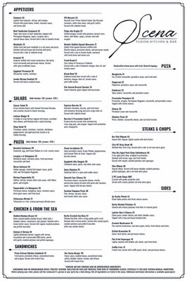 Menu photo 8 Scena Fusion Kitchen & Bar La Mesa, CA Menu photo 8 Scena Fusion Kitchen & Bar La Mesa, CA