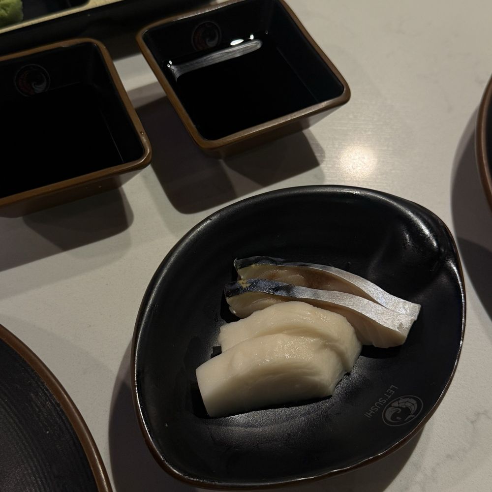Let's Sushi - Mackerel (Saba) (SA/ALC) White Tuna (Escolar) (SA/ALC) - Sushi Bars Near Me - Wexford, Pennsylvania Let's Sushi - Mackerel (Saba) (SA/ALC) White Tuna (Escolar) (SA/ALC) - Sushi Bars Near Me - Wexford, Pennsylvania