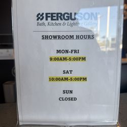 Ferguson Bath, Kitchen & Lighting Gallery - Hours