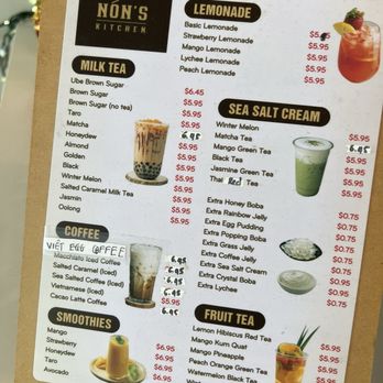 Non’s Kitchen - Bubble Tea Near Me - Anaheim, California