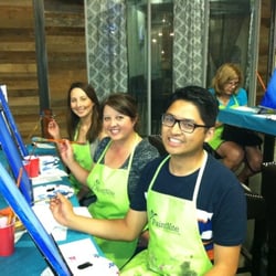 Painting away at View Wine Bar & Kitchen