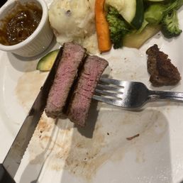 Second steak is straight up medium nearly medium well