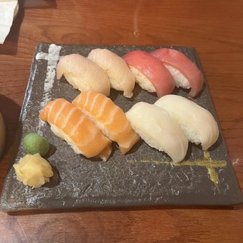 Sushi Jin Jing - 2 orders of Yellowtail, Tuna, white tuna, and Salmon Sushi - Sushi Bars Near Me - Gibsonia, Pennsylvania Sushi Jin Jing - 2 orders of Yellowtail, Tuna, white tuna, and Salmon Sushi - Sushi Bars Near Me - Gibsonia, Pennsylvania