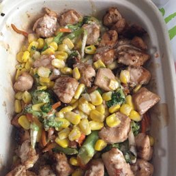Chicken teriyaki with yum yum
