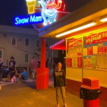 Snowman - Outside our favorite place for ice cream! - Ice Cream & Frozen Yogurt Near Me - Troy, New York Snowman - Outside our favorite place for ice cream! - Ice Cream & Frozen Yogurt Near Me - Troy, New York