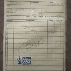 Prieb Property Management - Receipt from professional carpet clean
