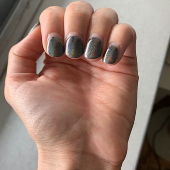 Awesome Tan Nail & Spa - 3 week old dip gel with chrome, still no chips! - Nail Salons Near Me - Brookline, Massachusetts