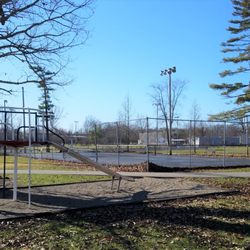 Tennis courts and more playground equipment