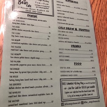 The Magic Bean Cafe - Menu - Coffee & Tea Near Me - Bradford, Pennsylvania The Magic Bean Cafe - Menu - Coffee & Tea Near Me - Bradford, Pennsylvania