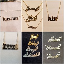 iDeal Jewels by Jenny - Sterling Silver, 14k, or 18k gold. White, yellow, or rose gold with or without diamonds. Font design and size. Name it!! We'll make it!!