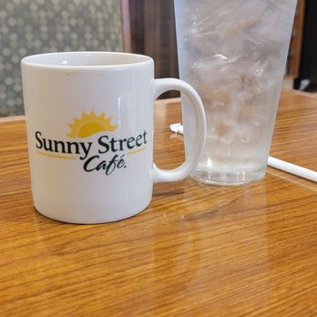 Sunny Street Cafe - a glass of water and a coffee mug - Breakfast & Brunch Near Me - Little Elm, Texas Sunny Street Cafe - a glass of water and a coffee mug - Breakfast & Brunch Near Me - Little Elm, Texas