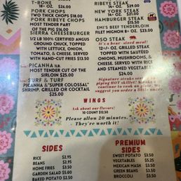 Current menu as of June 2025 Current menu as of June 2025