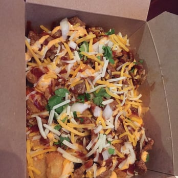 OliToki - Totachos with spicy pork ~$7 - Korean Near Me - Boston, Massachusetts
