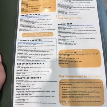 Whidbey's A Daytime Eatery - Menu - Breakfast & Brunch Near Me - Enterprise, Nevada