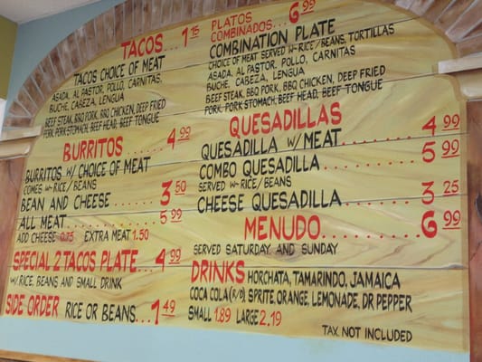 Menu photo 7 Tacos El Rancho Fountain Valley, CA