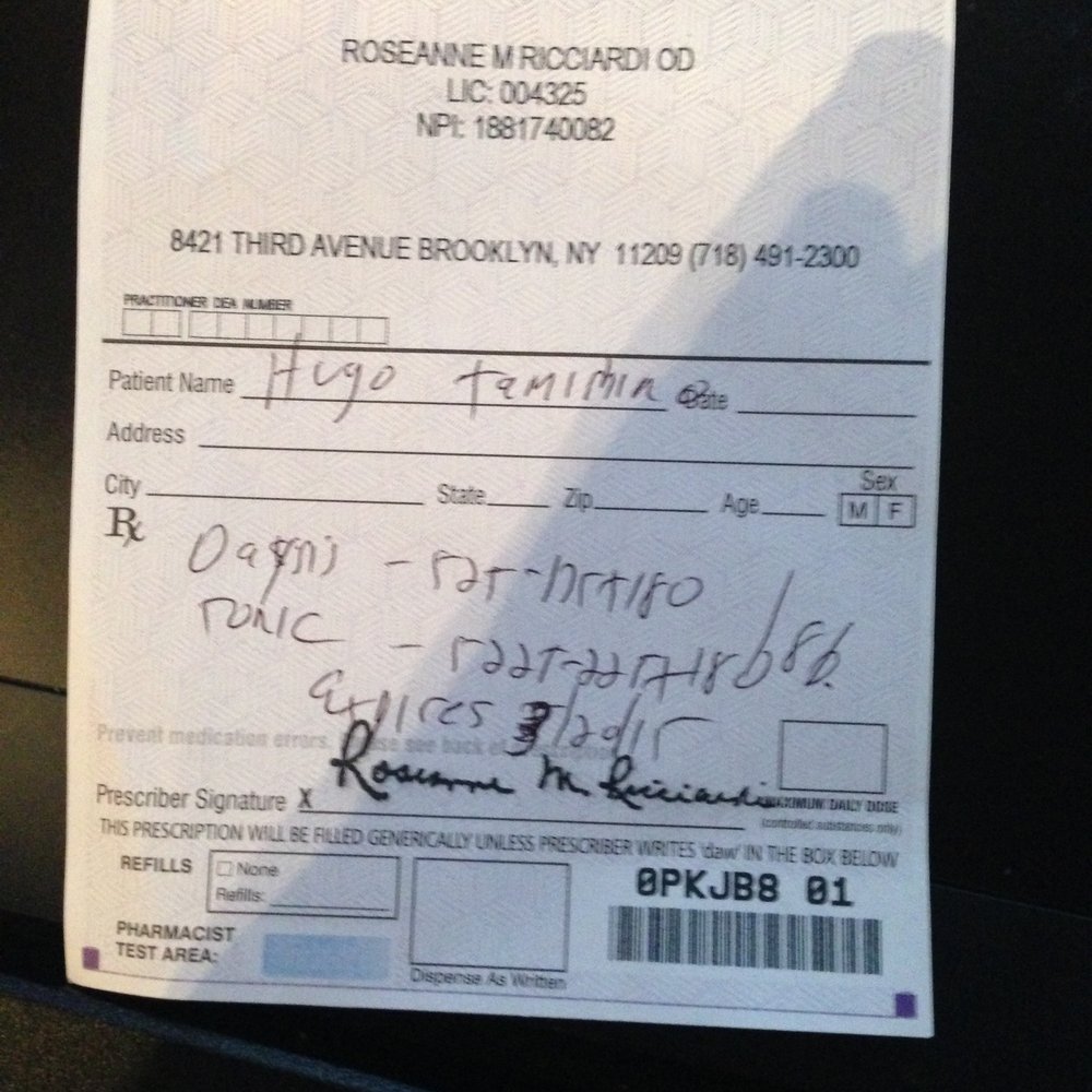 Name, measurements and expiration date all written incorrectly.