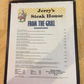 Jerry's Steakhouse - the menu - Steakhouses Near Me - Trumann, Arkansas