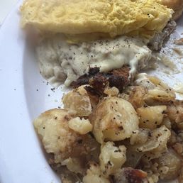 Chicken Fried Steak, gravy and eggs
