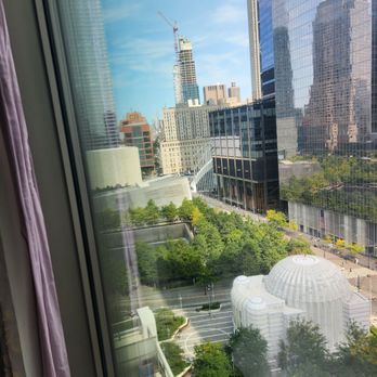 Club Quarters Hotel World Trade Center, New York - View if 9/11 site from hotel room. - Hotels Near Me - New York, New York Club Quarters Hotel World Trade Center, New York - View if 9/11 site from hotel room. - Hotels Near Me - New York, New York